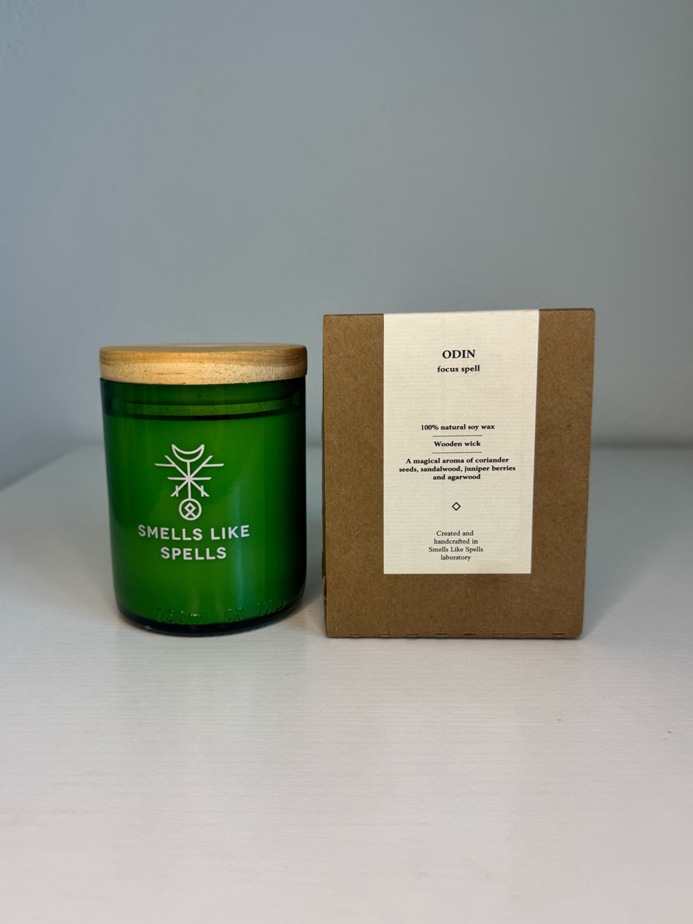 Smells Like Spells ODIN Focus Spell Soy Wax Candle Wooden Wick 8.8oz